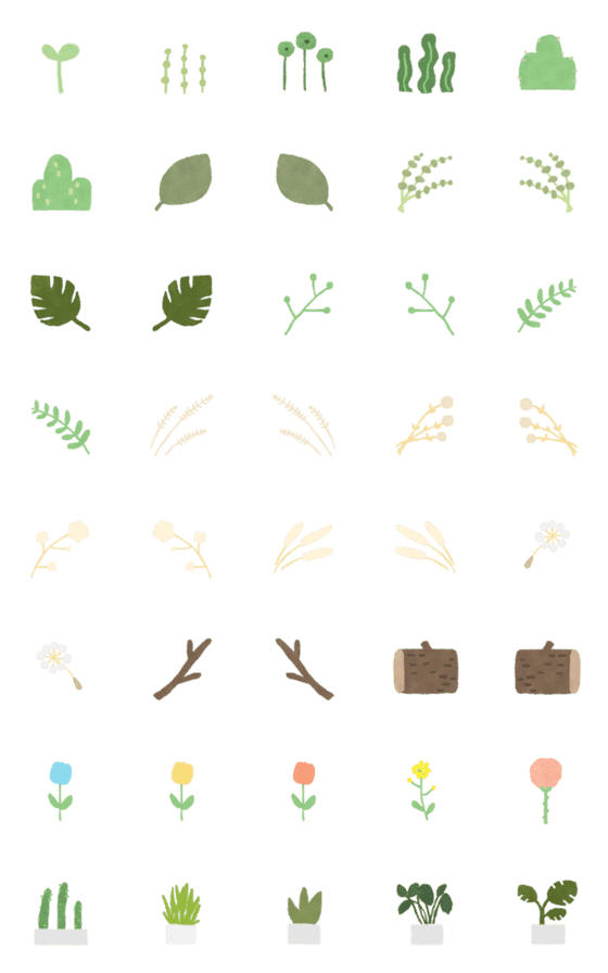 [LINE絵文字]Healing Plantsの画像一覧