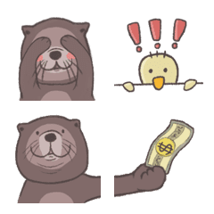 [LINE絵文字] Sea Otter COCOA RICE Combinable Emojiの画像