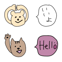 [LINE絵文字] ゆるい動物たちの画像