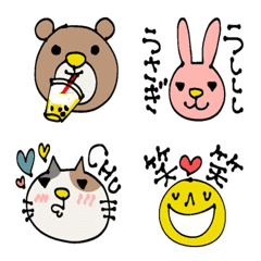 [LINE絵文字] 毎日使える♡ベーシックセット3の画像