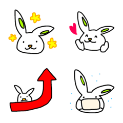 [LINE絵文字] simple Emojis of the rabbitの画像