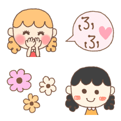 [LINE絵文字] ゆるふわパステル♡【女の子】の画像