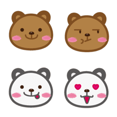 [LINE絵文字] Two bears.(brown and white)の画像