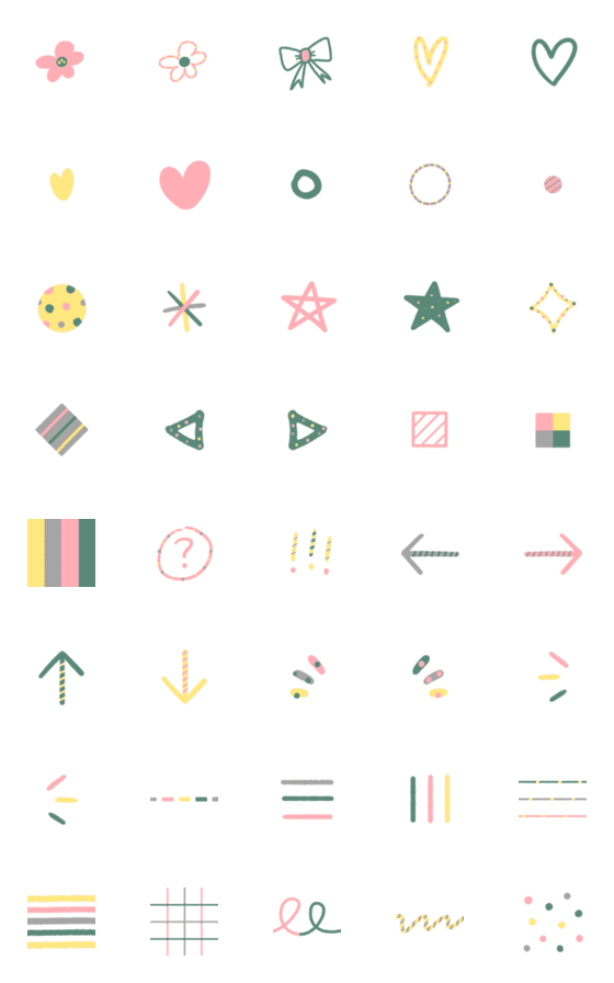 [LINE絵文字]Everyday Emojis: Scandinavian Colorsの画像一覧