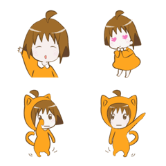 [LINE絵文字] Nong Baibua cute cute emojiの画像