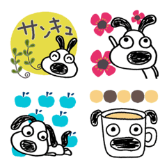 [LINE絵文字] 北欧風☆犬のバウピー絵文字の画像