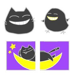 [LINE絵文字] ぺすねこblackの画像