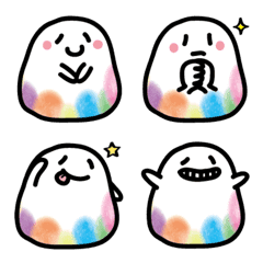 [LINE絵文字] 癒しの「ましゅまろん」♡絵文字♡の画像