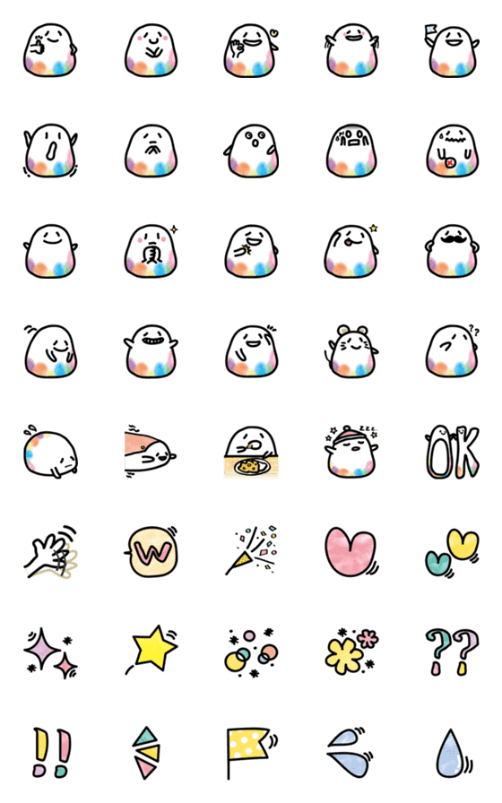 [LINE絵文字]癒しの「ましゅまろん」♡絵文字♡の画像一覧