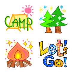 [LINE絵文字] キャンプパラダイスの画像