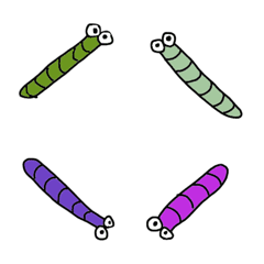 [LINE絵文字] いもむし絵文字の画像