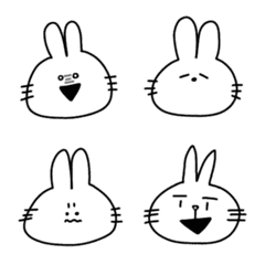 [LINE絵文字] しんぷるえもじうさぎの画像