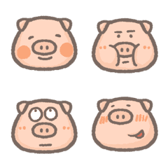 [LINE絵文字] oink piggy emoji #1の画像