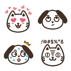 [LINE絵文字] Cat ＆ Dog Crazy Tail Partyの画像