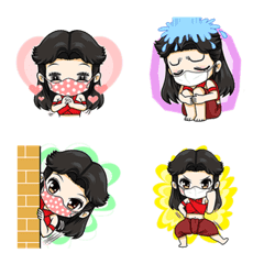 [LINE絵文字] Emoji, Thai lady fight COVID-19の画像