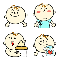 赤ちゃんお世話絵文字の絵文字メイン画像