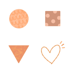 [LINE絵文字] Shapes in Milk Tea Color Paletteの画像