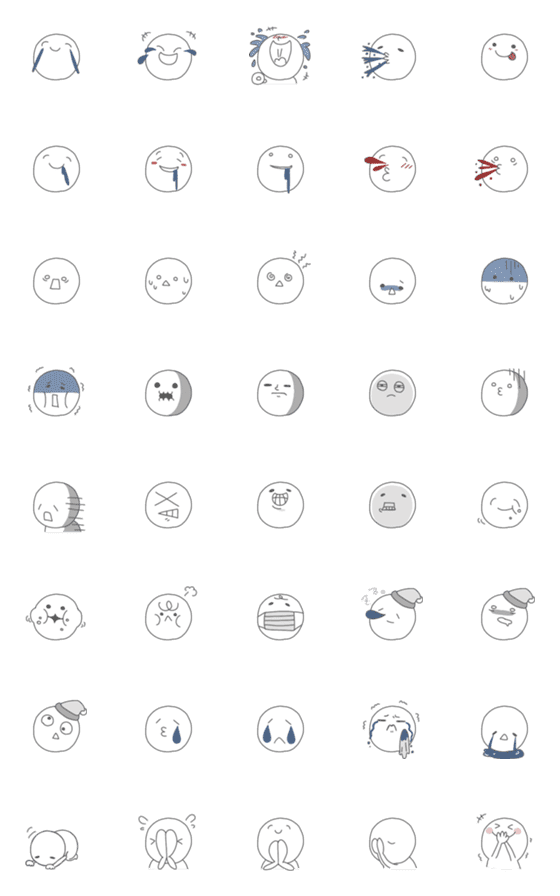 [LINE絵文字]使いやすい変な顔の画像一覧