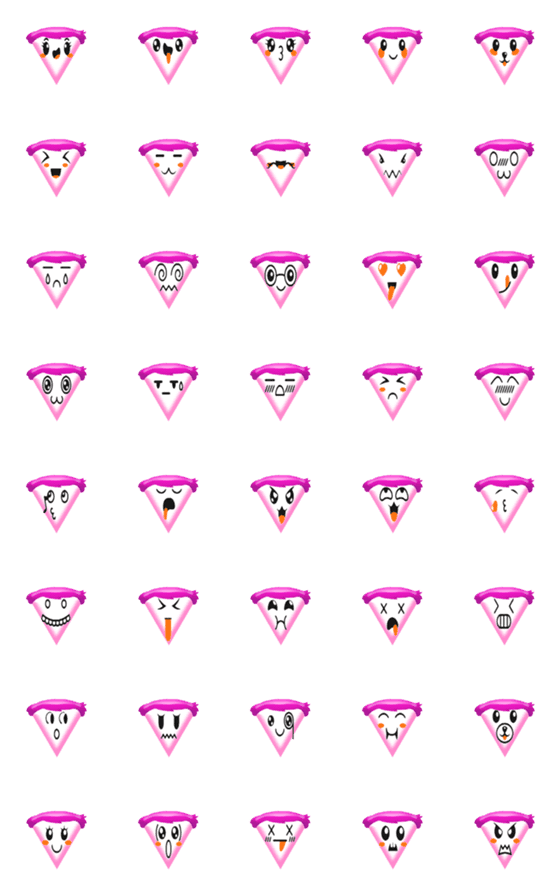 [LINE絵文字]Triangle Emojis2の画像一覧