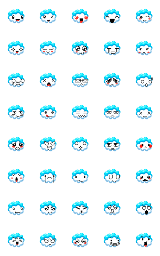 [LINE絵文字]Cloud emojiの画像一覧