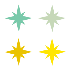 [LINE絵文字] 輝く星の形（40色）の画像