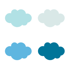 [LINE絵文字] 雲の形（40色）の画像