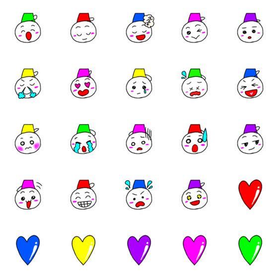 [LINE絵文字]まんまるちゃんの絵文字の画像一覧