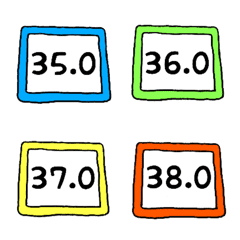 [LINE絵文字] 文字が大きい私の体温計の画像