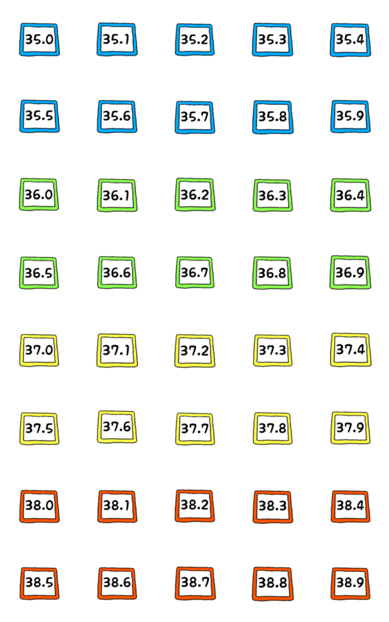 [LINE絵文字]文字が大きい私の体温計の画像一覧