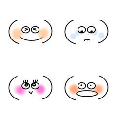 [LINE絵文字] 顔文字ふんわり。の画像