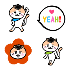 [LINE絵文字] 猫人間の友達5人で使える絵文字の画像