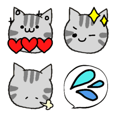 [LINE絵文字] アメショ好きのためのネコ絵文字♪の画像
