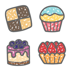 [LINE絵文字] My Crayon Emoji 2: Dessertの画像