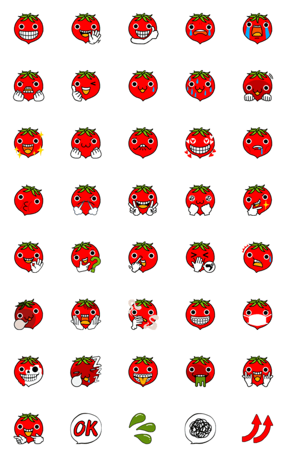 [LINE絵文字]トマトちゃんの画像一覧
