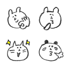 [LINE絵文字] うさくまねこぱん の日常絵文字の画像