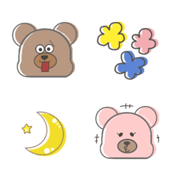 [LINE絵文字] 愉快なクマさんの画像
