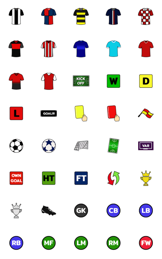 [LINE絵文字]Football Epic Emojiの画像一覧