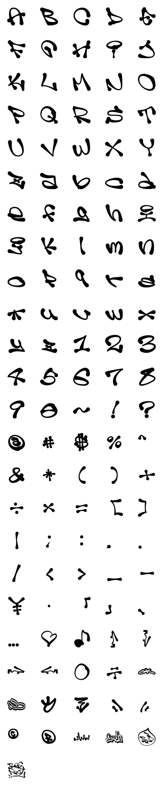 [LINE絵文字]←英語で使えるグラフィティ風デコ文字→の画像一覧