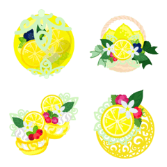 [LINE絵文字] Cute and Stylish Lemon Emojiの画像