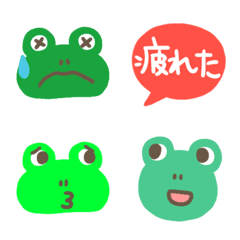 [LINE絵文字] お疲れ蛙＆吹き出しだケロ★の画像