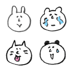 [LINE絵文字] うさくまねこぱん の日常絵文字02の画像