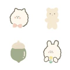 [LINE絵文字] fluffy animals moji2の画像