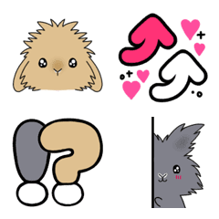 [LINE絵文字] うさぎのふもふも＆チモの助の画像