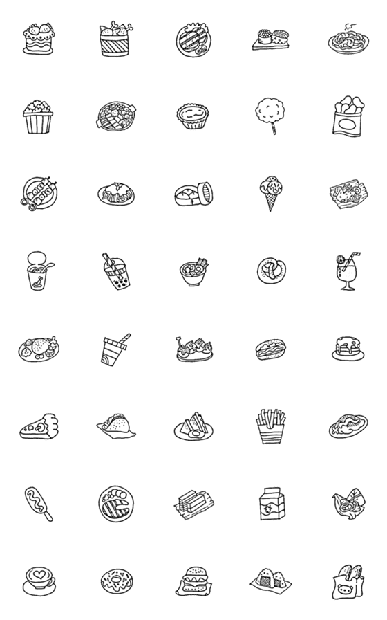 [LINE絵文字]Wenlan drawing food3の画像一覧