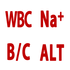 [LINE絵文字] Medical abbreviations - laboratory dataの画像