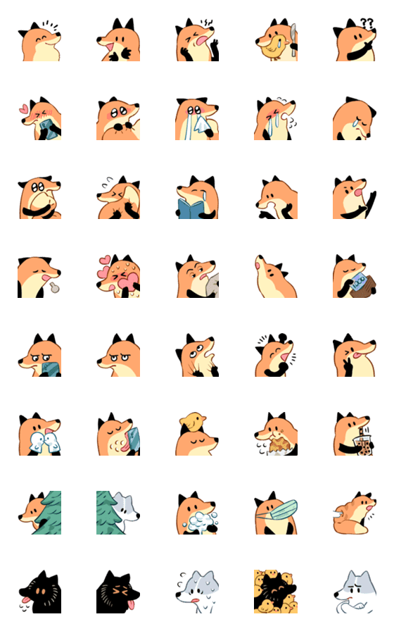 [LINE絵文字]fox friendsの画像一覧