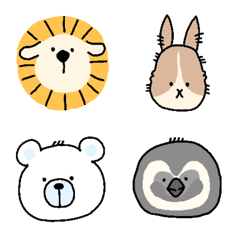 [LINE絵文字] ちょこんとおすわり動物の画像