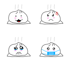 [LINE絵文字] Mr. steamed bun emojiの画像