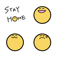 [LINE絵文字] StayHome シンプル絵文字の画像