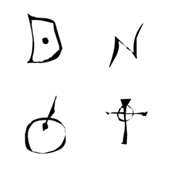 [LINE絵文字] 死神の手書き文字風フォントの画像